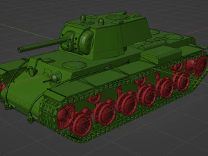 Soviet tank KV 1 3D Model