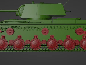Soviet tank KV 1 3D Model