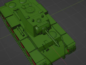 Soviet tank KV 1 3D Model