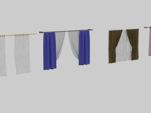 Curtains 3D मॉडल