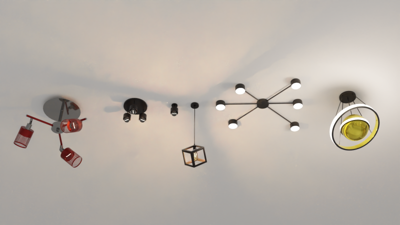 Pendant lamps 3D 模型 .c4d .max .obj .3ds .fbx .stl .blend 