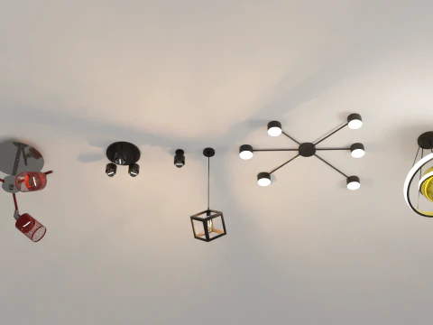 Подвесные светильники 3D Модель