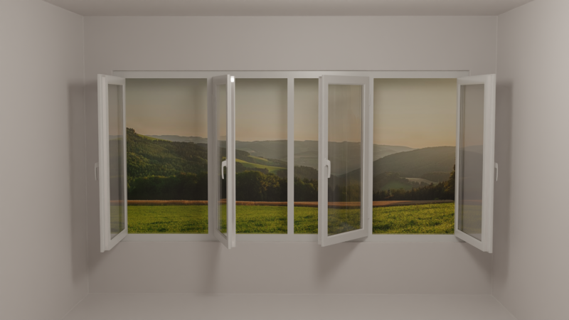 Plastic windows collection of 6 pieces 3D Модель .c4d .max .obj .3ds .fbx .stl .blend 