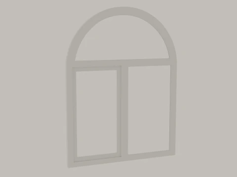 Plastic windows collection of 6 pieces 3D Model
