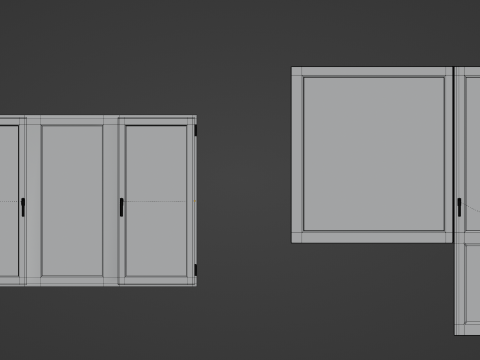 Plastic windows collection of 6 pieces 3D Модель