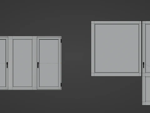 Plastic windows collection of 6 pieces 3D Model
