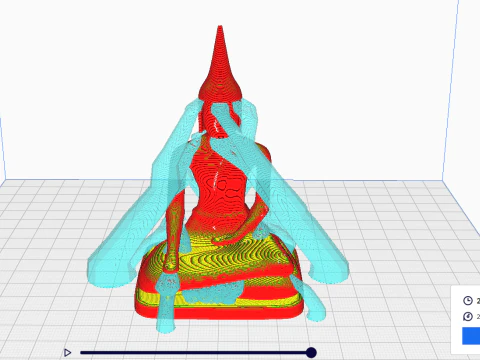 Altar for incense sticks Buddha 3D Print Model