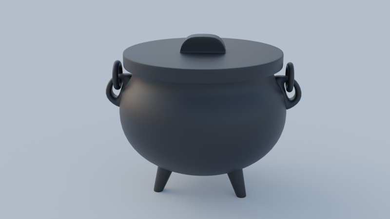 Halloween Witch Cauldron Bowl 3D Print Model .c4d .max .obj .3ds .fbx .stl .blend 