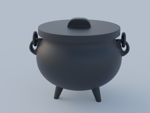 Halloween Witch Cauldron Bowl 3D 打印模型