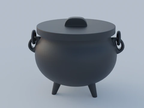 Taz&oacute;n de caldero de bruja de Halloween Modelo de impresión 3D