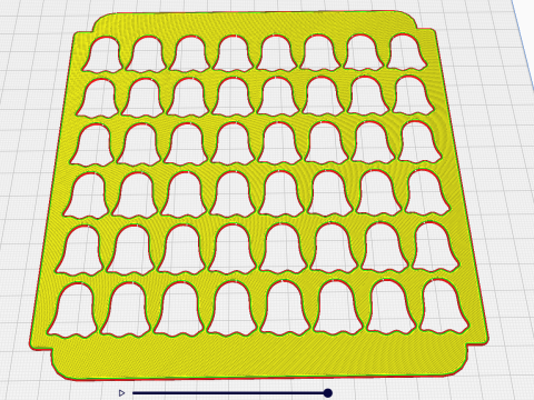 Sprinkle Stencil Ghost Design Digital STL file for 3D printing cookie maker download Modelo de Impressão 3D
