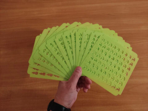 Sprinkles Stencil Navidad set de 12 piezas Modelo de impresión 3D