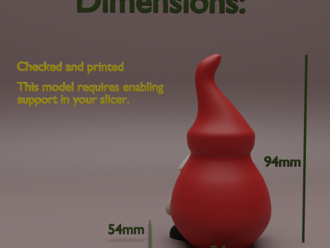 Christmas gnome Digital STL file for 3D printing 3D Baskı Modeli
