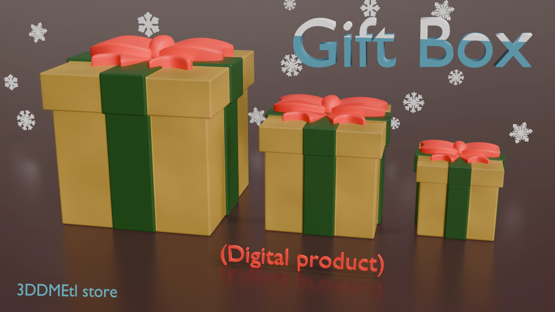 Hediye Kutuları 3D Baskı Modeli .c4d .max .obj .3ds .fbx .stl .blend 