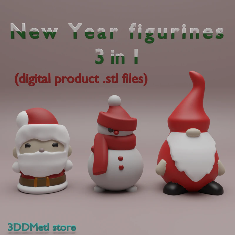 Гном Санта-Снеговик 3D Принт Модель .c4d .max .obj .3ds .fbx .stl .blend 