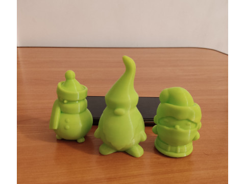 Gnome Santa Snowman 3Dプリントモデル