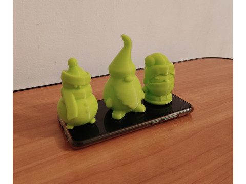 Gnome Santa Snowman 3Dプリントモデル