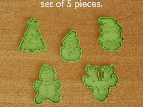 Pemotong kue Set isi 5 buah Model Cetak 3D