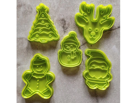 Cookie cutters Set of 5 pieces 3D Print Model