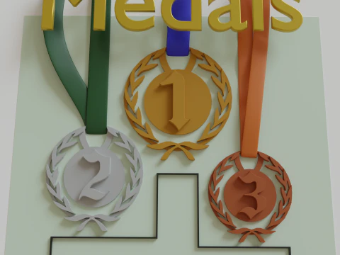 Medalhas Modelo de Impressão 3D