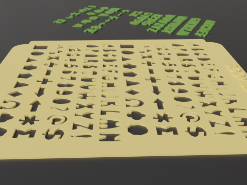 Sprinkle stencil alphabet design 3D-printmodel