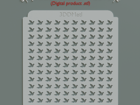 Sprinkle stencil - Dove 3D-printmodel