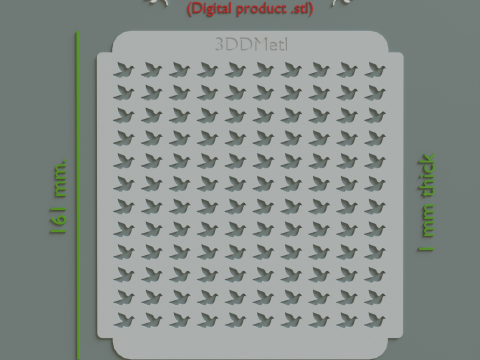 Sprinkle stencil - Dove Modelo de Impressão 3D