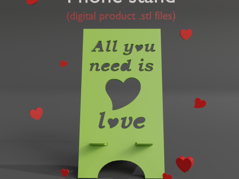 Phone stand All you need digital product stl files Modello di stampa 3D