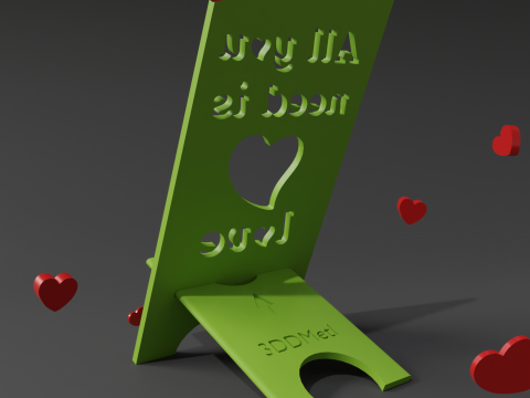 Phone stand All you need digital product stl files Modello di stampa 3D