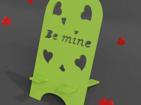 Phone stand Be mine digital product stl files Modello di stampa 3D