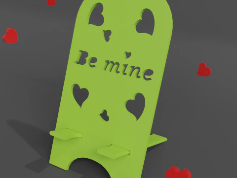 Phone stand Be mine digital product stl files 3D Print Model