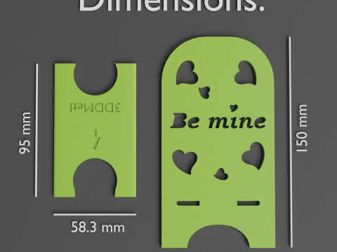 Phone stand Be mine digital product stl files Modello di stampa 3D