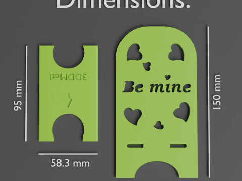 Phone stand Be mine digital product stl files 3D Print Model