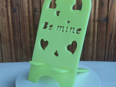 Phone stand Be mine digital product stl files 3D Print Model