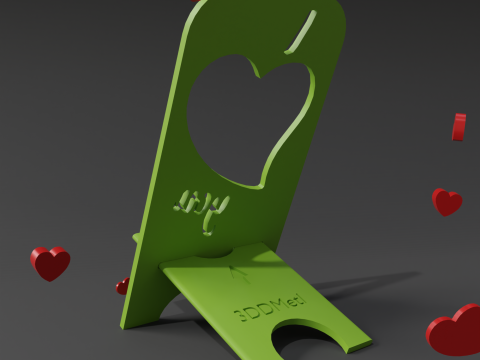 Phone stand i love you digital product stl files 3D-Druckmodell