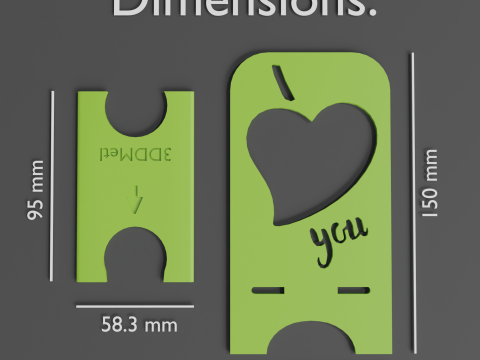 Phone stand i love you digital product stl files 3D-Druckmodell