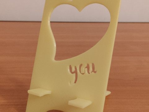 Phone stand i love you digital product stl files 3D-Druckmodell