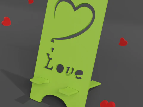 Phone stand Love digital product stl files 3D Print Model