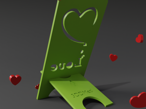 Phone stand Love digital product stl files 3D Print Model