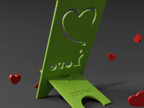 Phone stand Love digital product stl files 3D Print Model