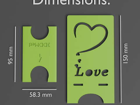 Phone stand Love digital product stl files 3D Print Model