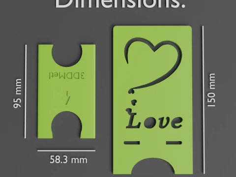 Phone stand Love digital product stl files 3D Print Model