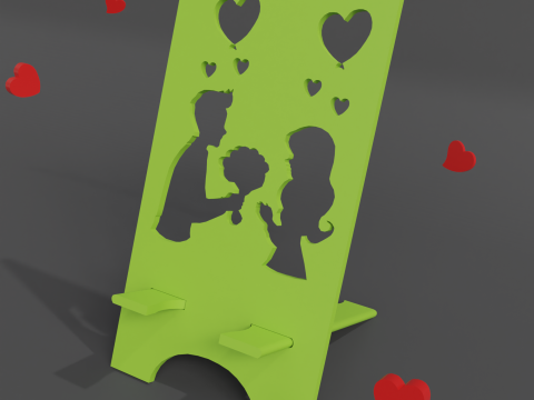 Phone stand Him and Her digital product stl files 3D Print Model