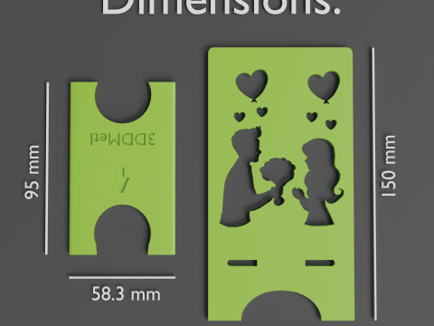 Phone stand Him and Her digital product stl files 3D Print Model