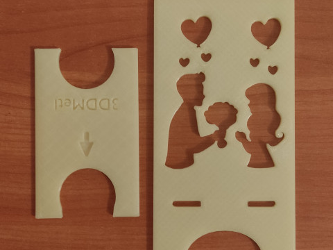 Phone stand Him and Her digital product stl files 3D Print Model