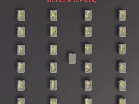 Руны Старшего Футарка 241 3D Принт Модель