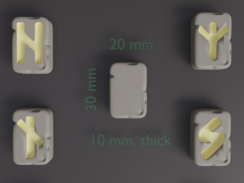Elder futhark runes 241 3D Print Model
