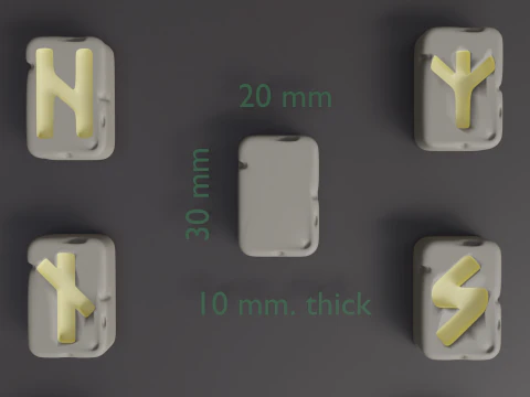 Elder futhark runes 241 3D Print Model