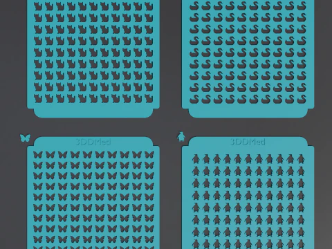 Набор трафаретов Sprinkles, 12 шт. 3D Принт Модель