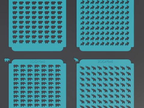 Набор трафаретов Sprinkles, 12 шт. 3D Принт Модель